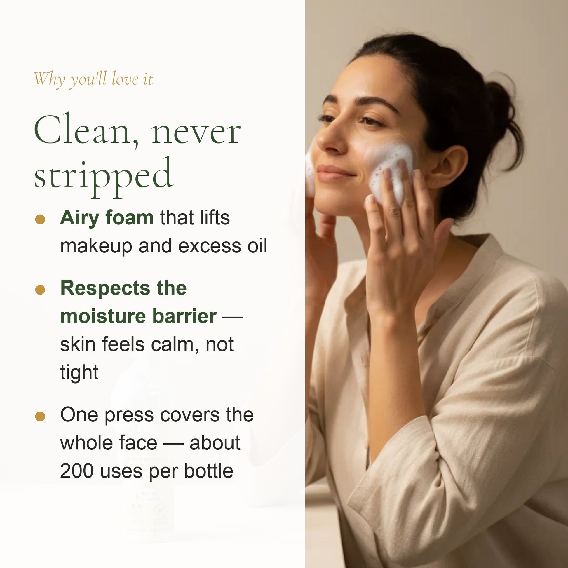 Organic Honey & Calendula Foaming Face Cleanser – slide 2