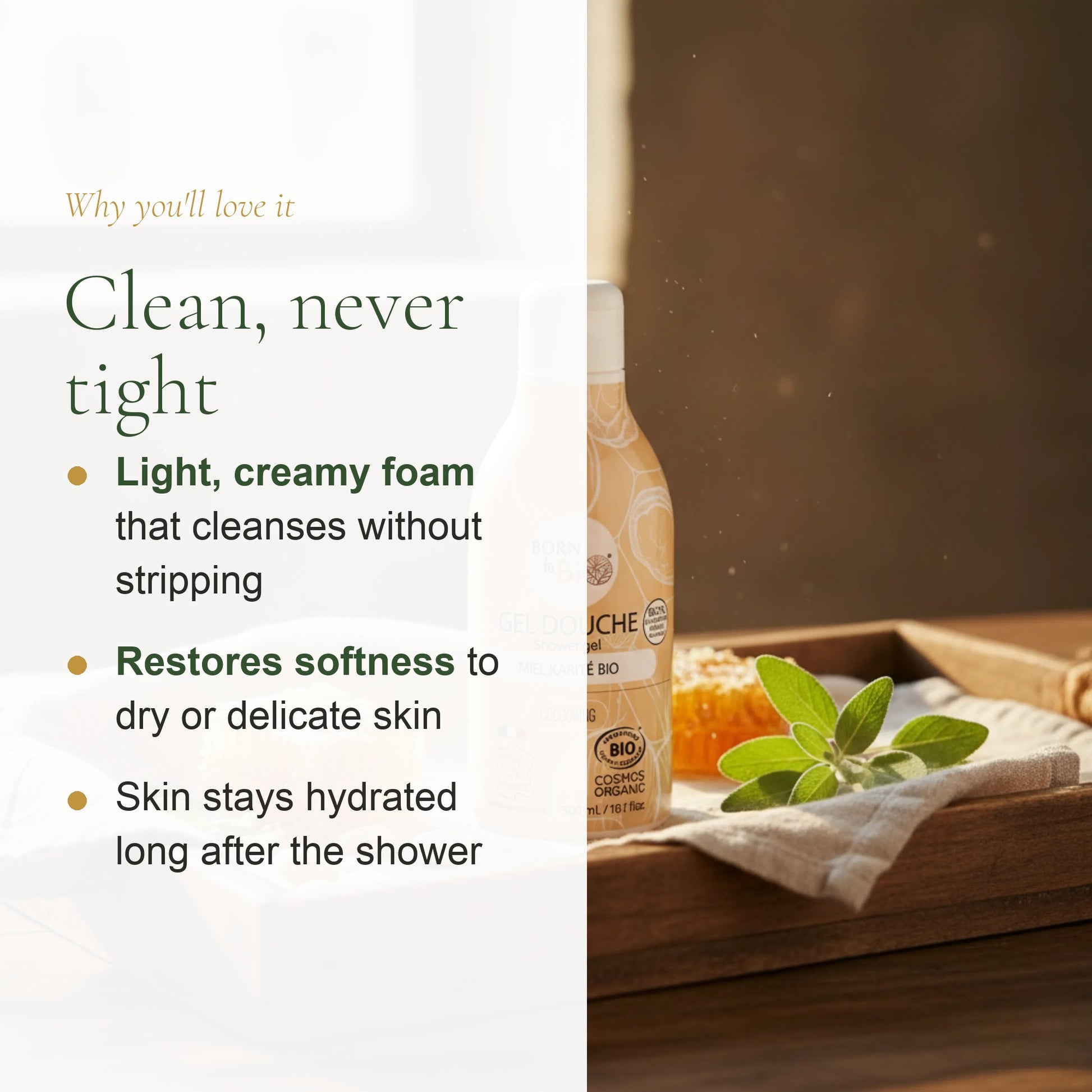 Organic Honey & Shea Shower Gel – slide 2