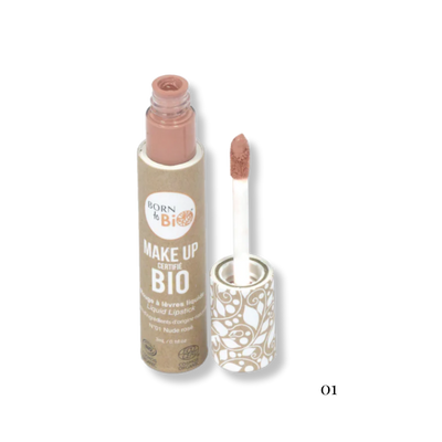 Organic Nude Liquid Lipstick – أحمر شفاه نود سائل عضوي | Pure n Bio الصيدلية الفرنسية
