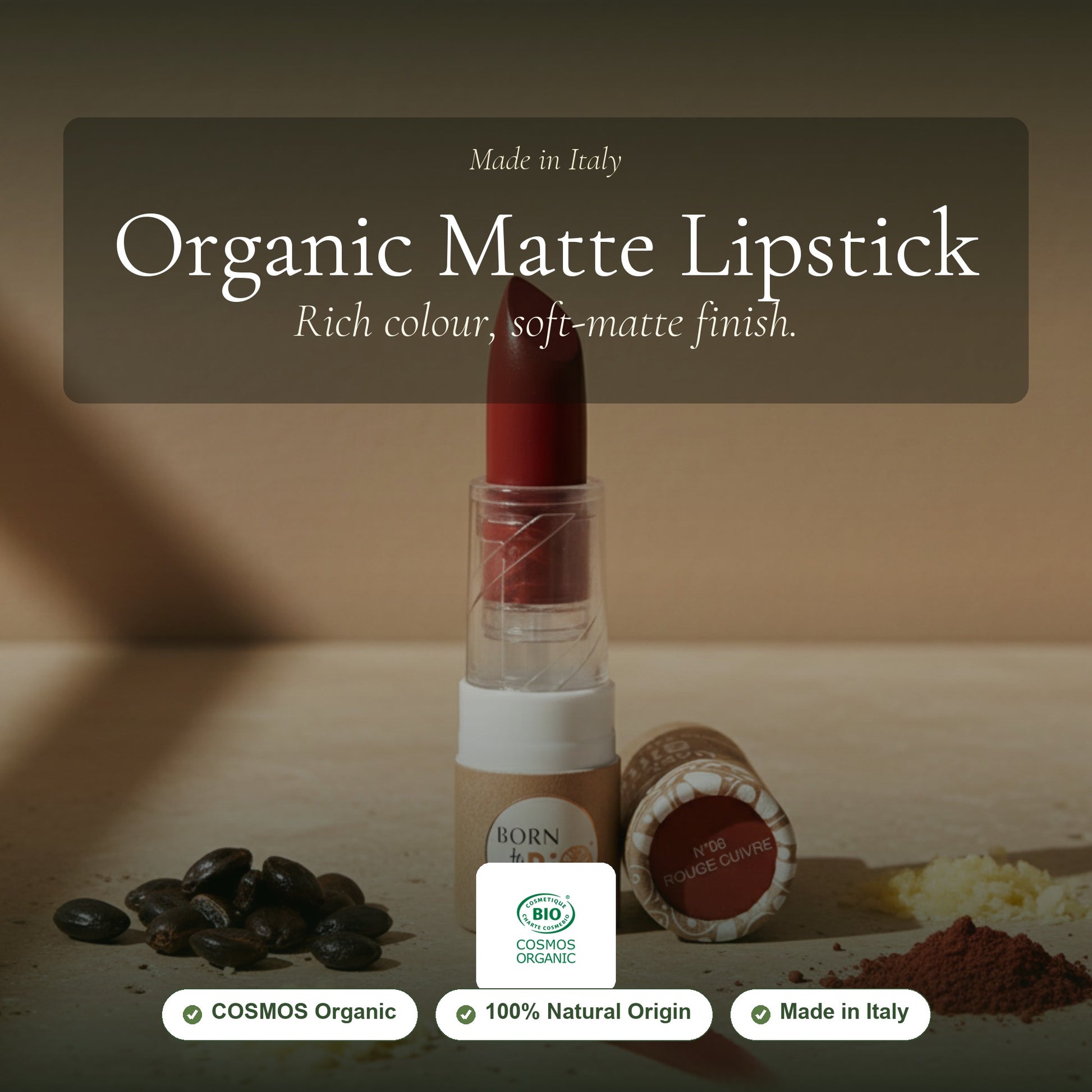 Organic Matte Lipstick – French Formula – slide 1