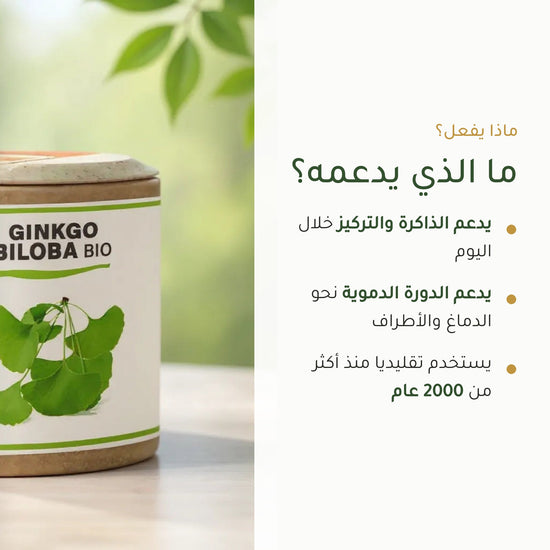مكمل الجنكة بيلوبا العضوي – شريحة 2