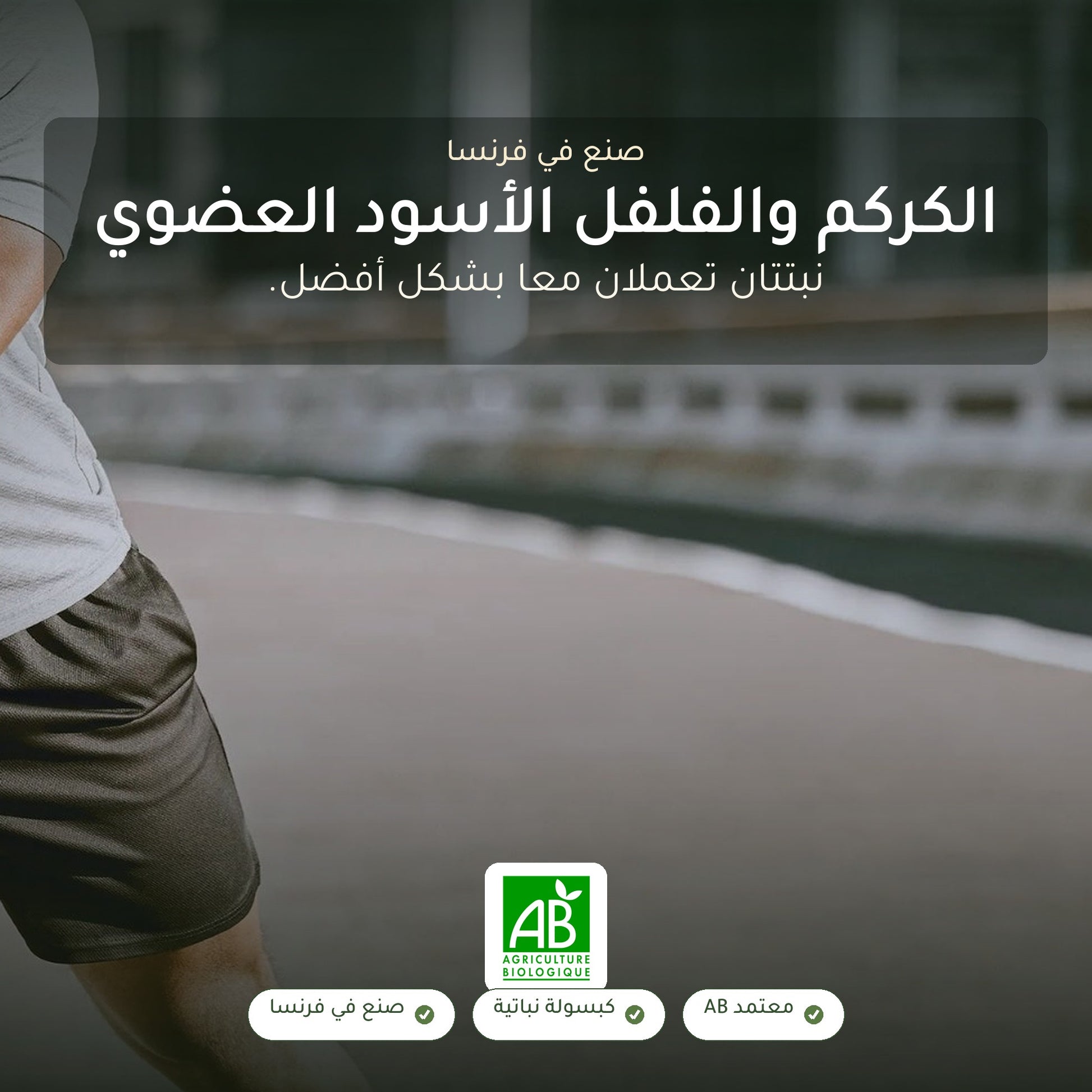 مكمل غذائي بالكركم والفلفل الأسود العضوي – شريحة 1