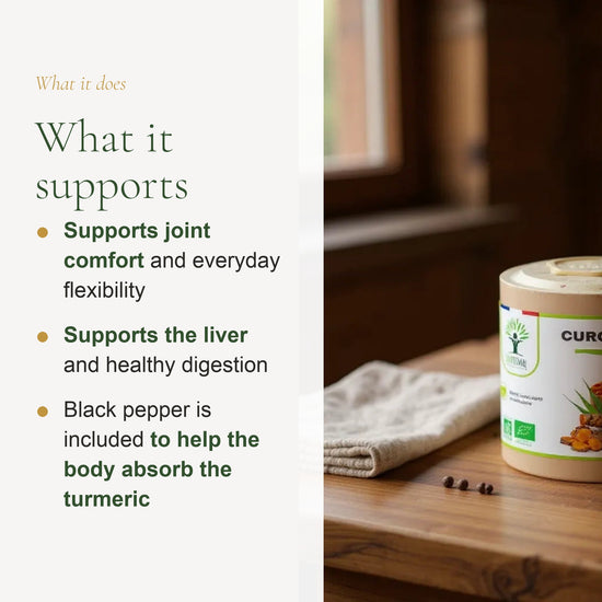 Organic Turmeric & Black Pepper Supplement – Joint & Liver Support – slide 2