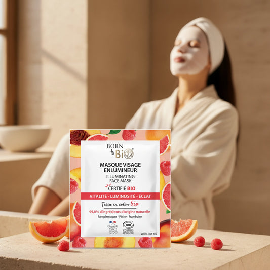 Organic Illuminating Cotton Face Mask – Made in Vichy, France | Born to Bio Vichy