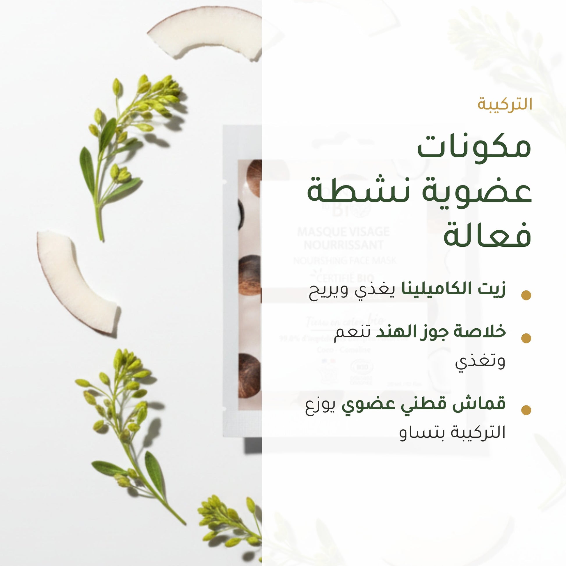 قناع القطن العضوي المغذّي للبشرة – مُعتمد عضويًا | بورن تو بيو فيشي – شريحة 3
