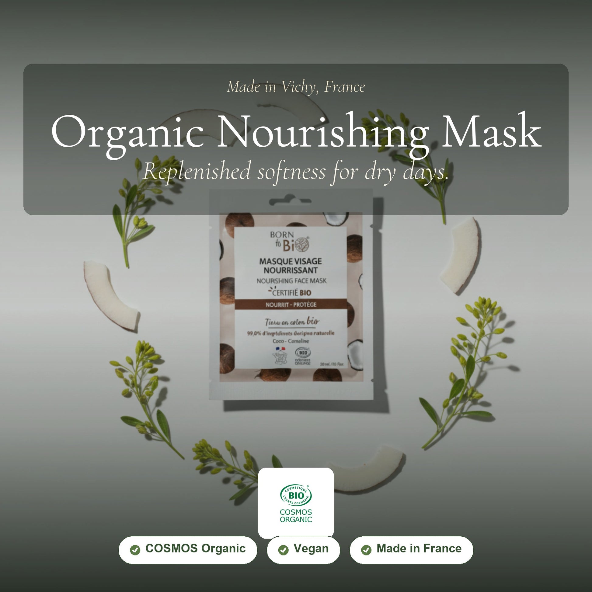 Organic Cotton Nourishing Face Mask – slide 1