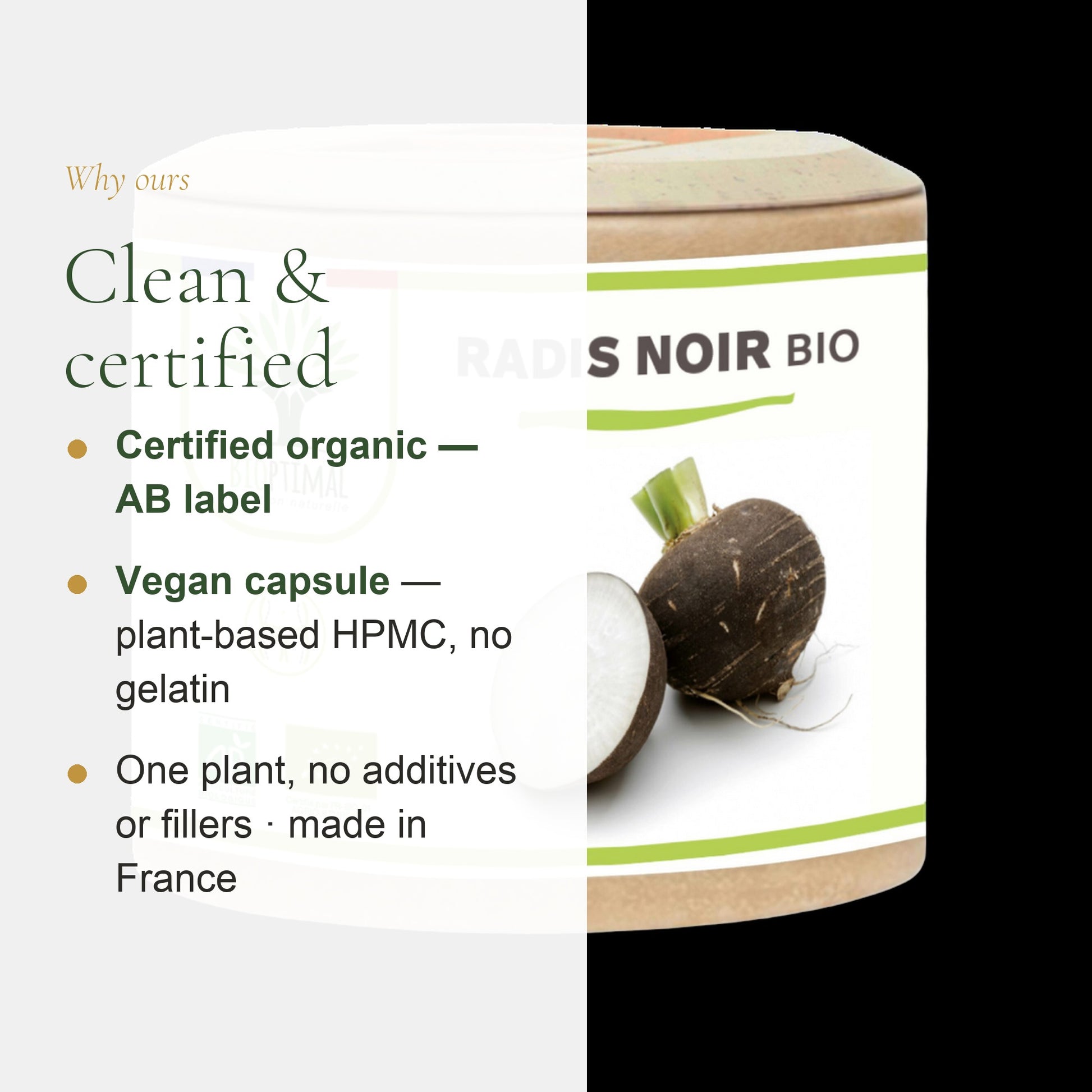 Organic Black Radish Supplement – Natural Support for Liver, Digestion & Inner Balance - Made in France – slide 4