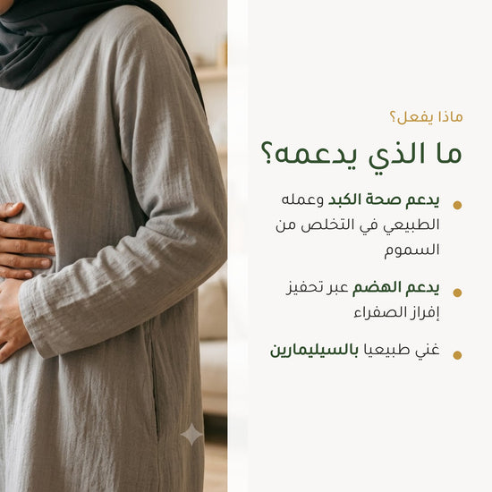 مكمل غذائي بشوك الحليب العضوي – يدعم صحة الكبد وسهولة الهضم – شريحة 2