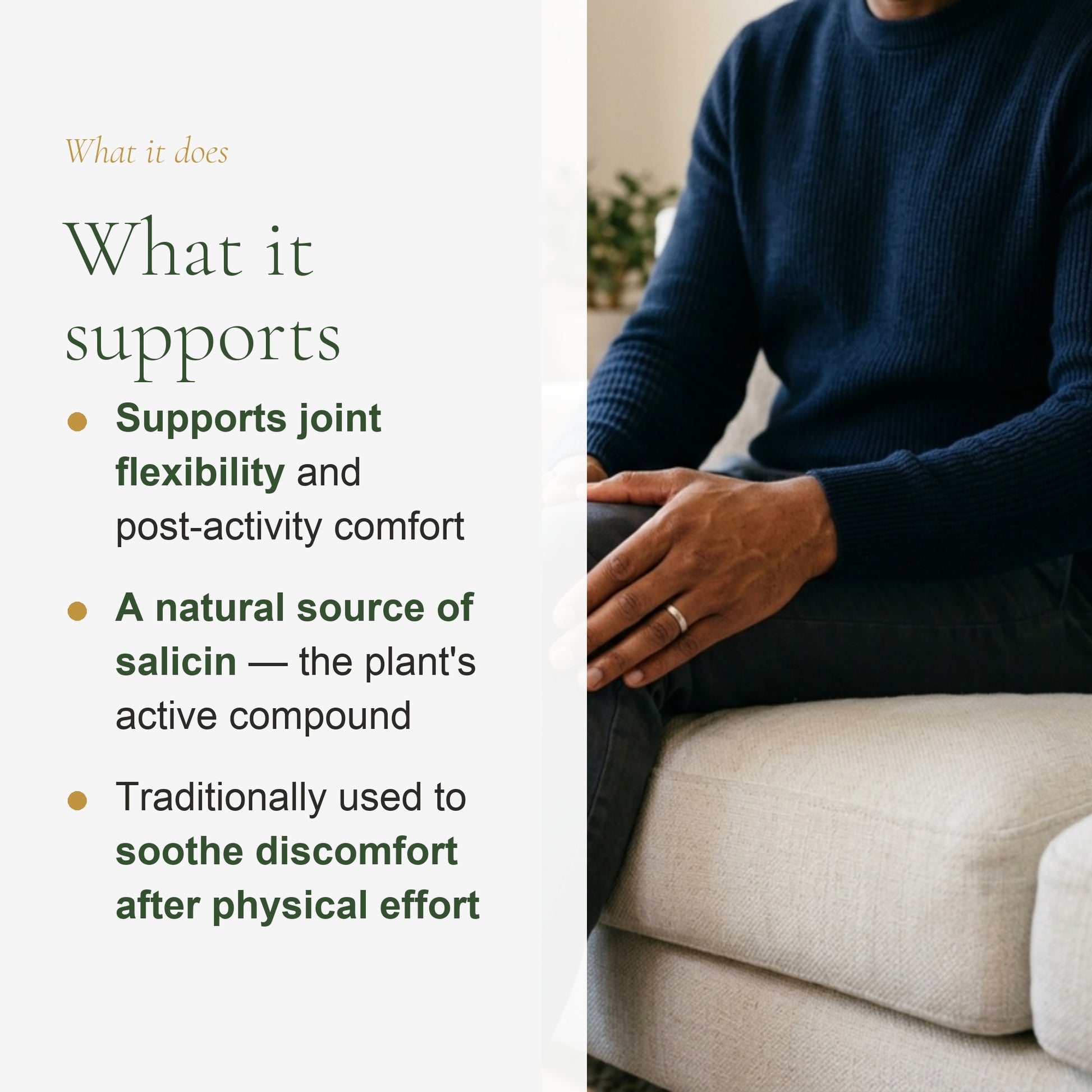 Organic White Willow Bark – Supports Joint Flexibility & Comfort – slide 2