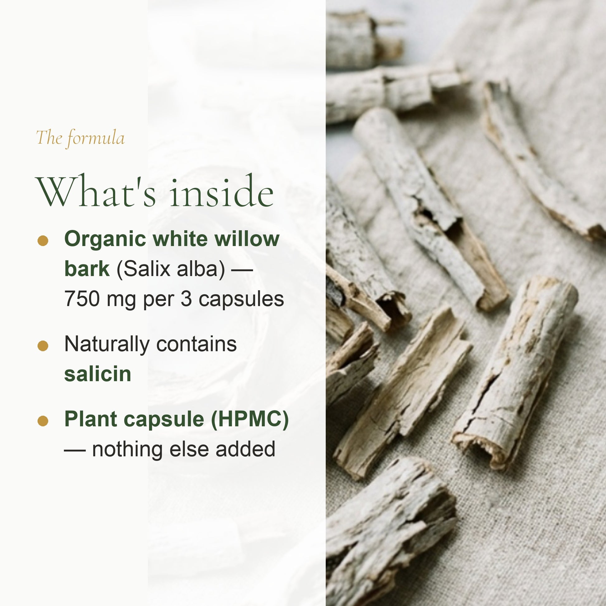 Organic White Willow Bark – Supports Joint Flexibility & Comfort – slide 3