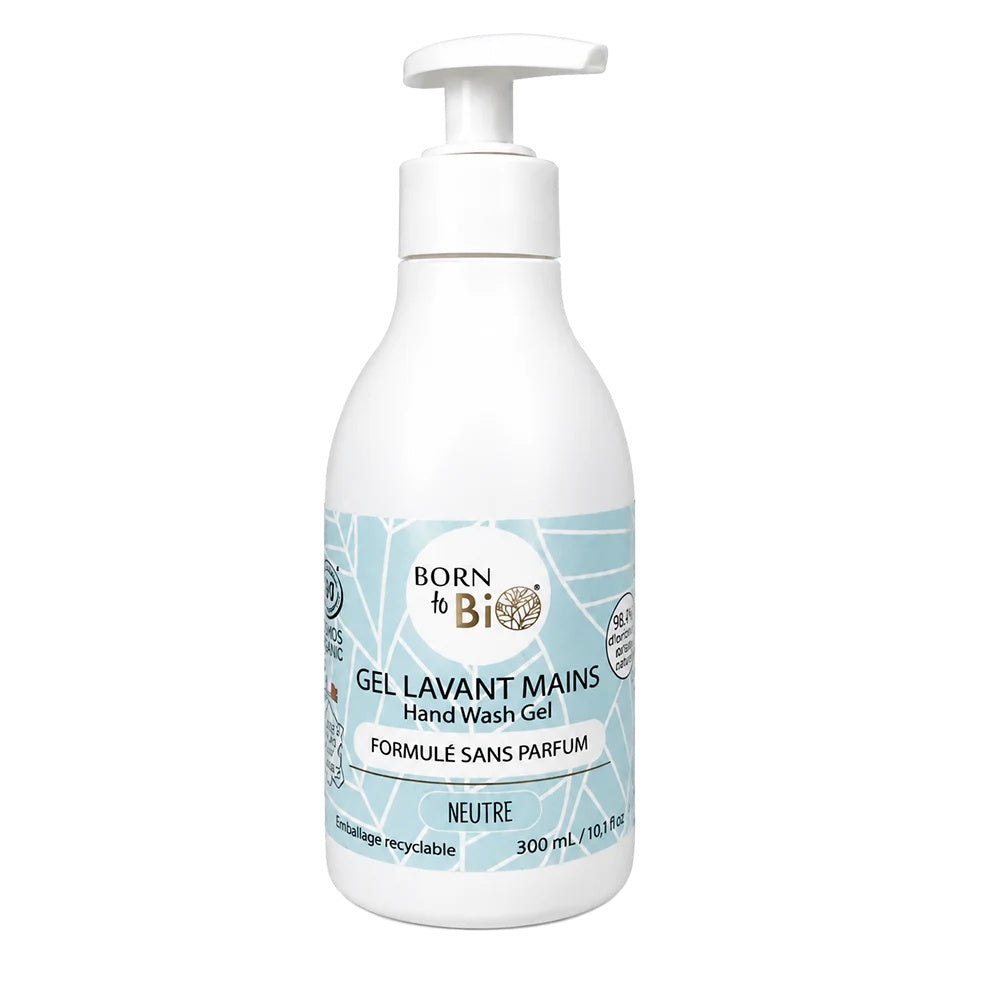 Organic French fragrance-free hand wash gel 300 ml - certified natural clean halal hand soap, free delivery Saudi Arabia