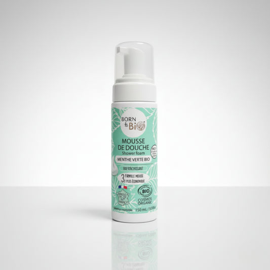 رغوة استحمام عضوية برائحة النعناع الأخضر – مُعتمدة عضويًا | بورن تو بيو فيشي