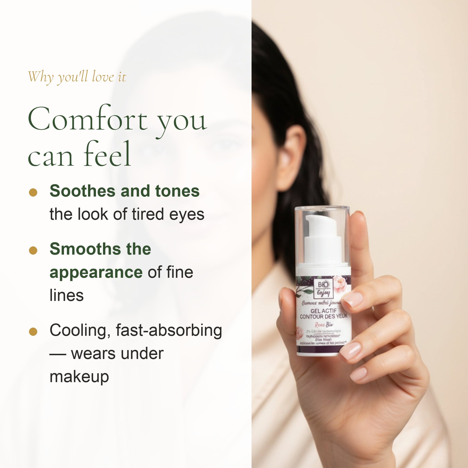 Organic Rose & Argan Eye Contour Gel – slide 2