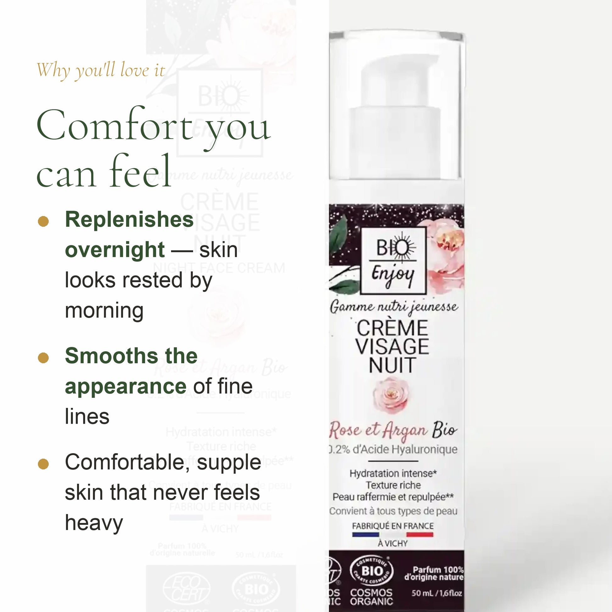 Organic Rose & Argan Night Cream – slide 2