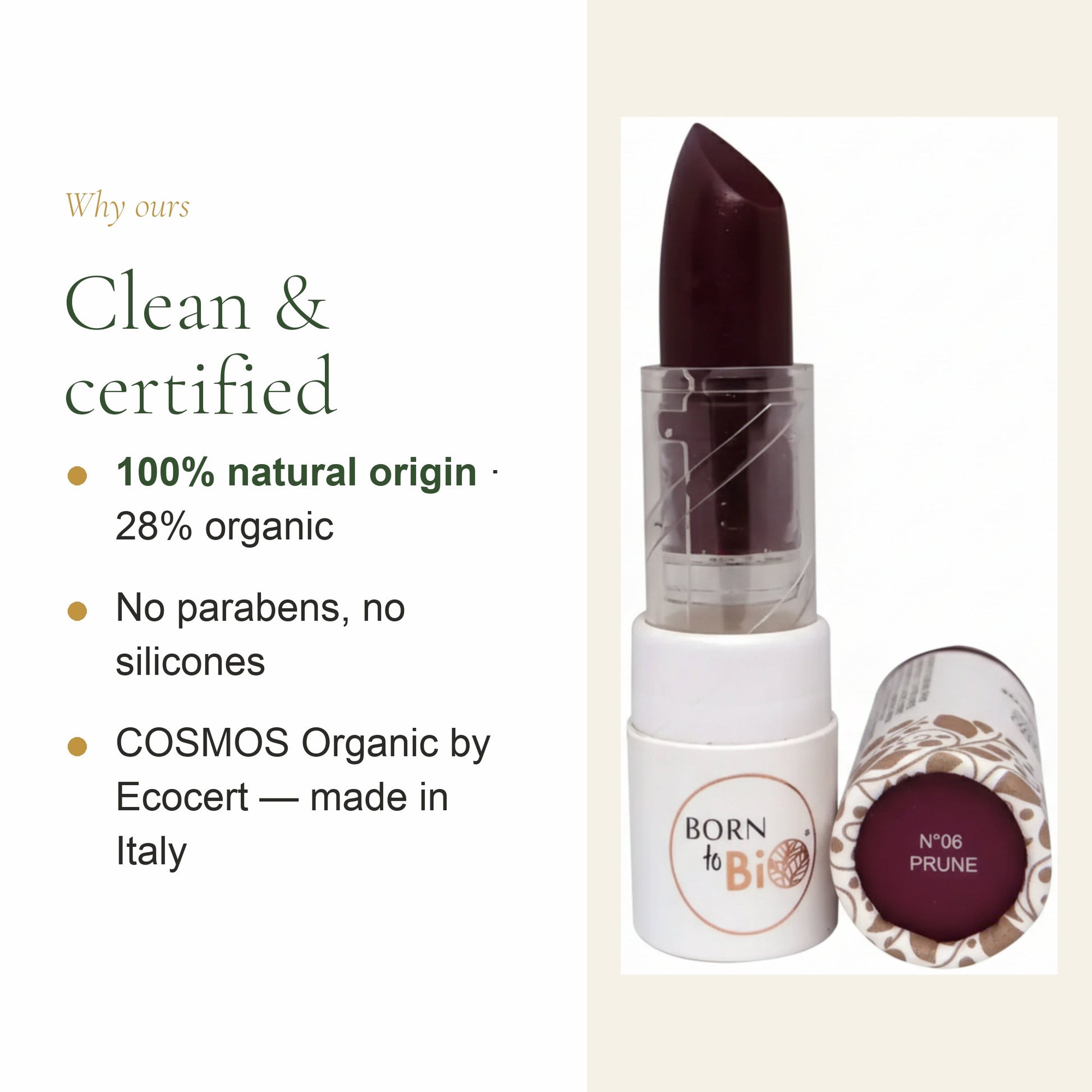 Certified Organic Shiny Lipstick – Nourishing Plant Oils – slide 4