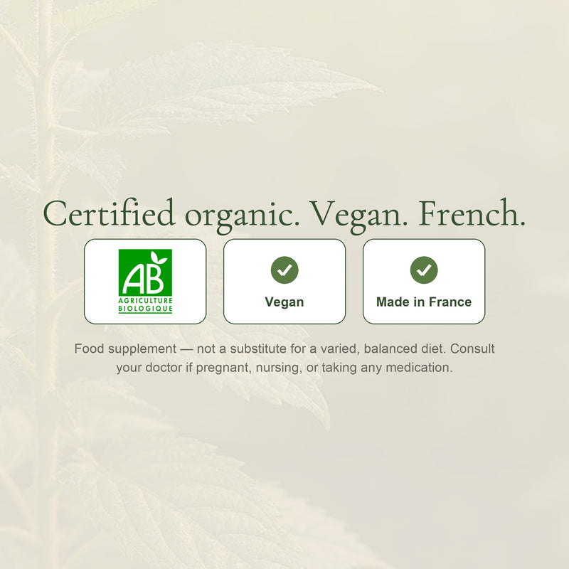 [EN] Organic Sleep Supplement Certifications – AB Organic, Vegan, French Food Supplement