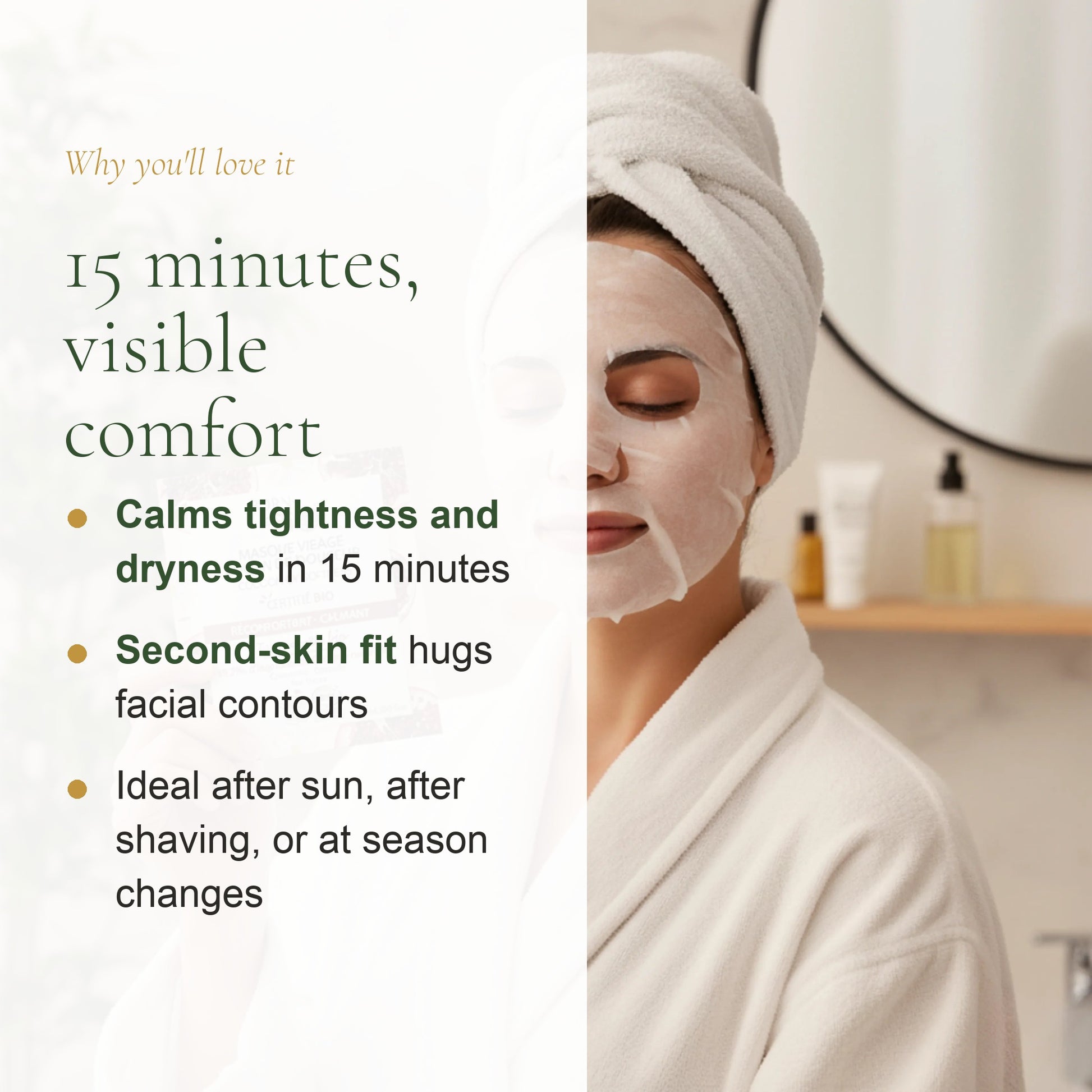 Organic Cotton Soothing Care Face Mask – slide 2