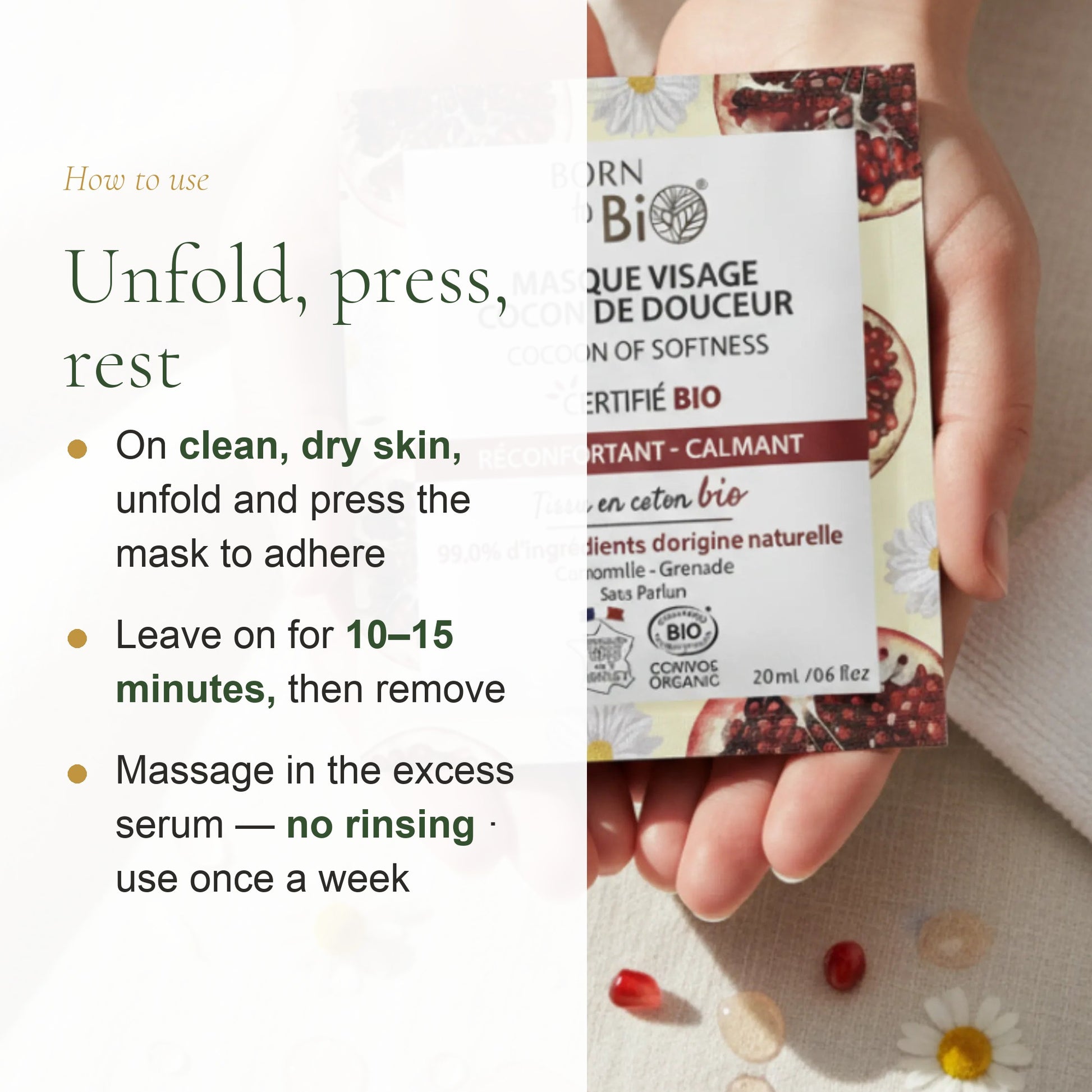 Organic Cotton Soothing Care Face Mask – slide 6