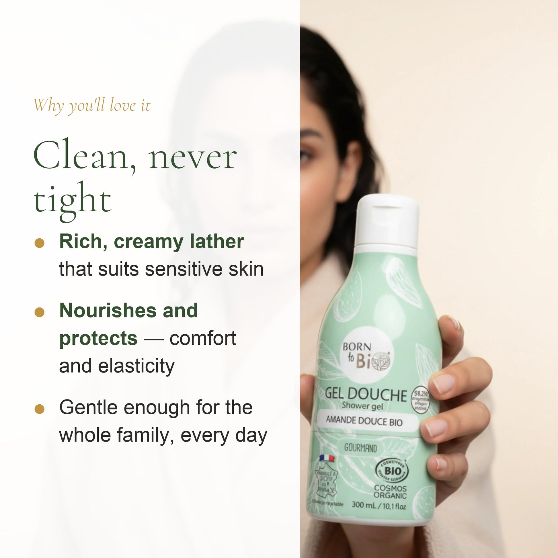 Organic Sweet Almond Shower Gel – slide 2
