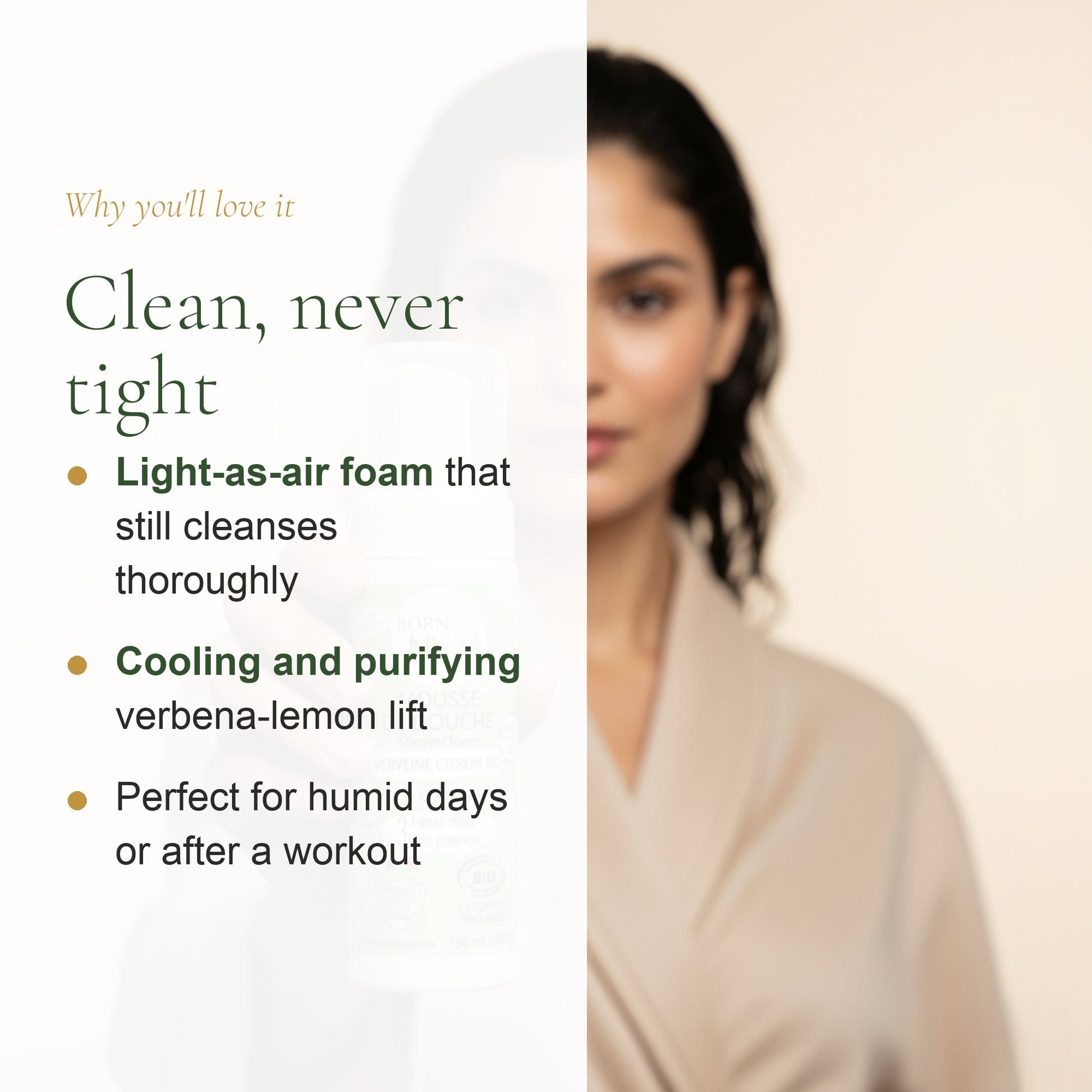 Organic Verbena Lemon Shower Foam – slide 2