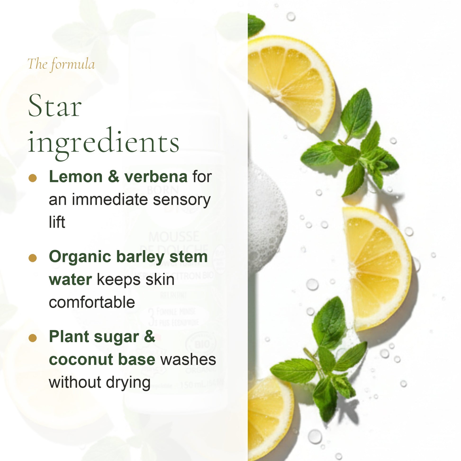 Organic Verbena Lemon Shower Foam – slide 3