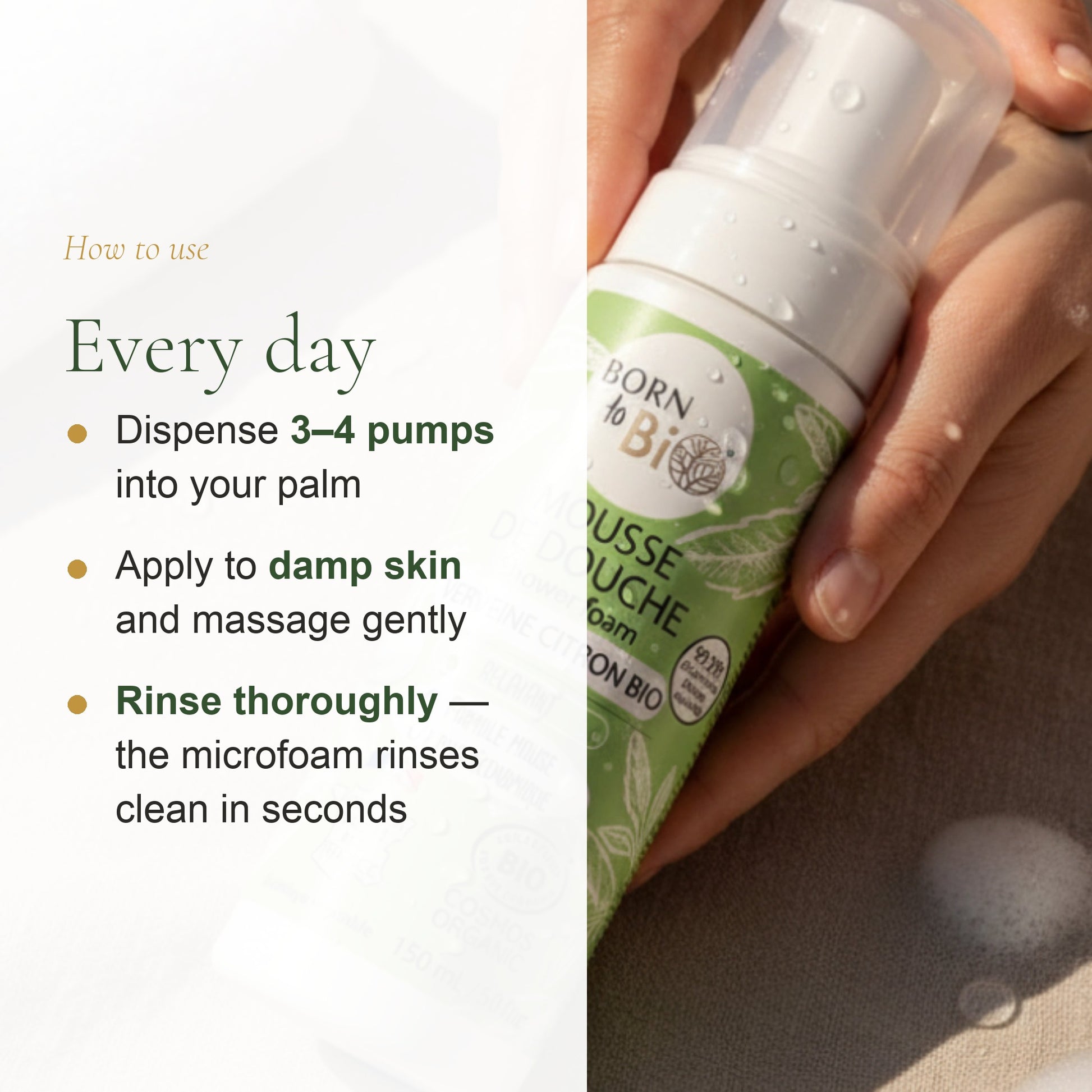 Organic Verbena Lemon Shower Foam – slide 6