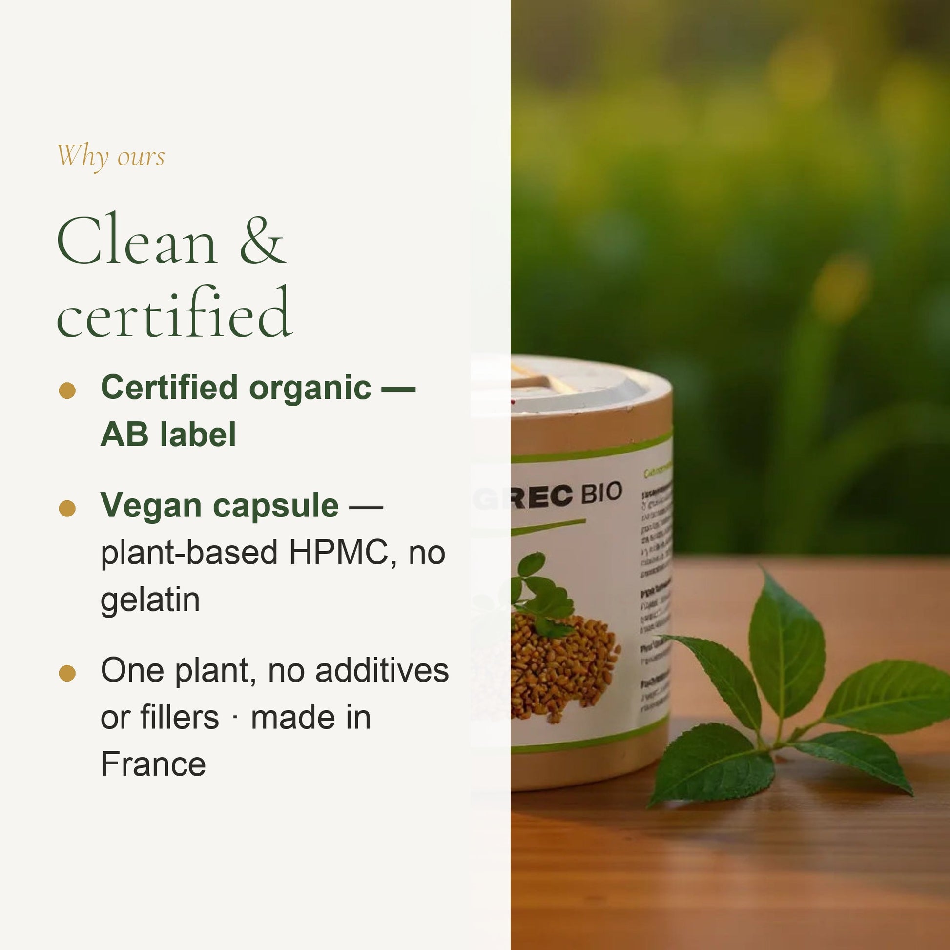 Fenugreek Organic Supplement – Supports Appetite, Nutrition Balance & Lactation – slide 4